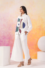 Elina White Cotton Co-ord Set