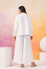 Elina White Cotton Co-ord Set