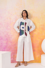 Elina White Cotton Co-ord Set
