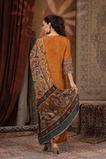 Riva Rust Muslin Kurta Set With Dupatta