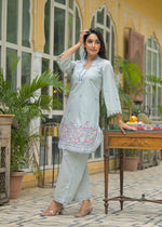 Riddhima Floral Embroidered Cotton Co-ord Set