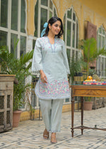 Riddhima Floral Embroidered Cotton Co-ord Set