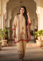 Myra Cream Muslin Handwork Co-ord Set