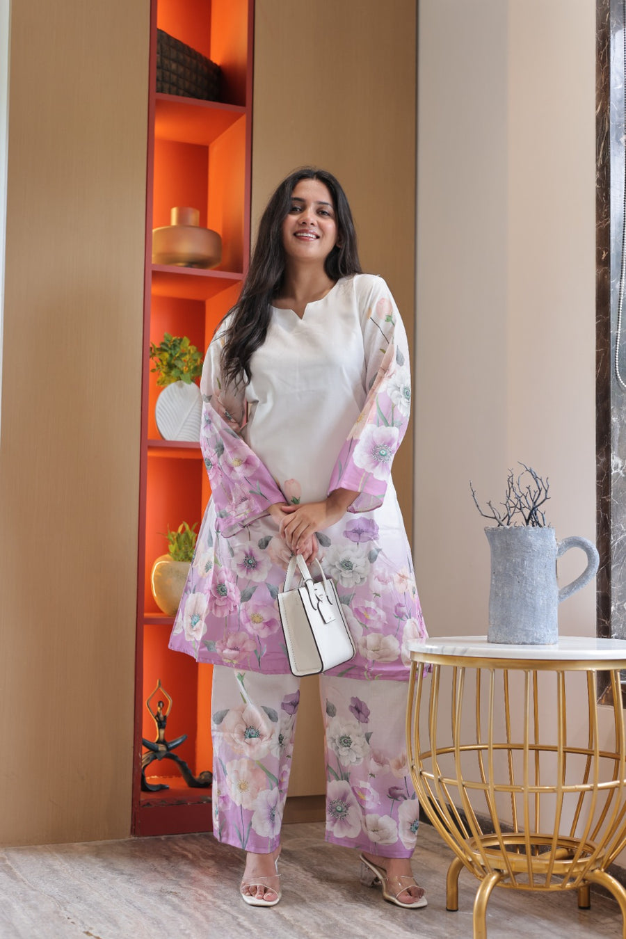 Azura Pink Cotton Blend Co-ord Set